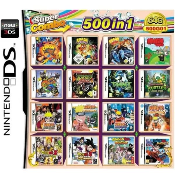 500 in 1 Nintendo DS, 3DS, DS Lite Compilation Game Cartridge Video Games