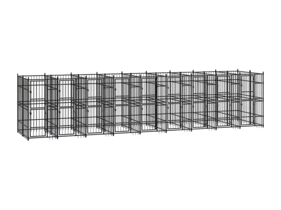 Chenil cage enclos pac noire 864 x 192 x 200 cm 02_0041801