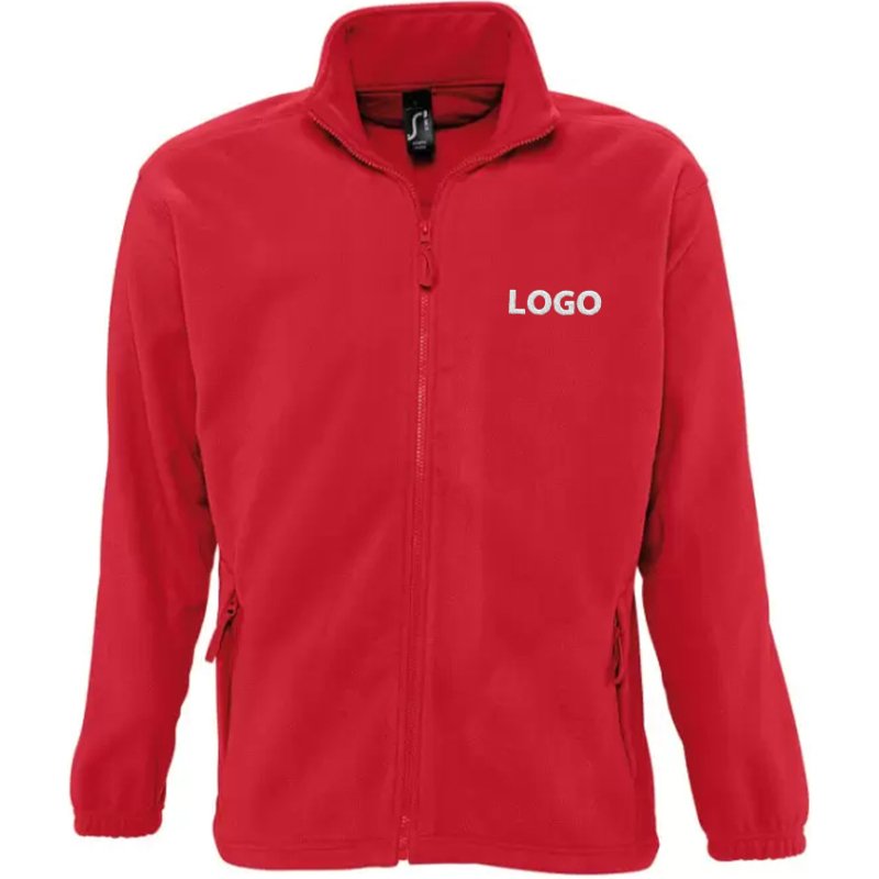 Veste polaire zippée manches longues publicitaire 300 g/m² Sol's - marquage broderie