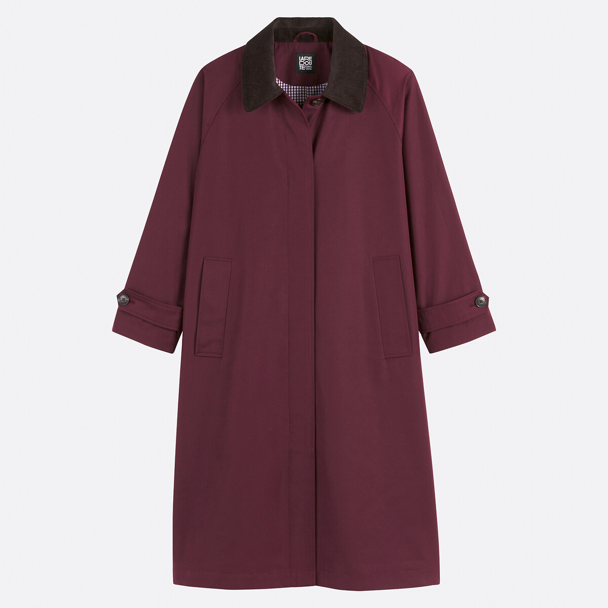 COLEÇÕES LA REDOUTE<br>Trench coat longo com fecho de botões, para meia-estação
