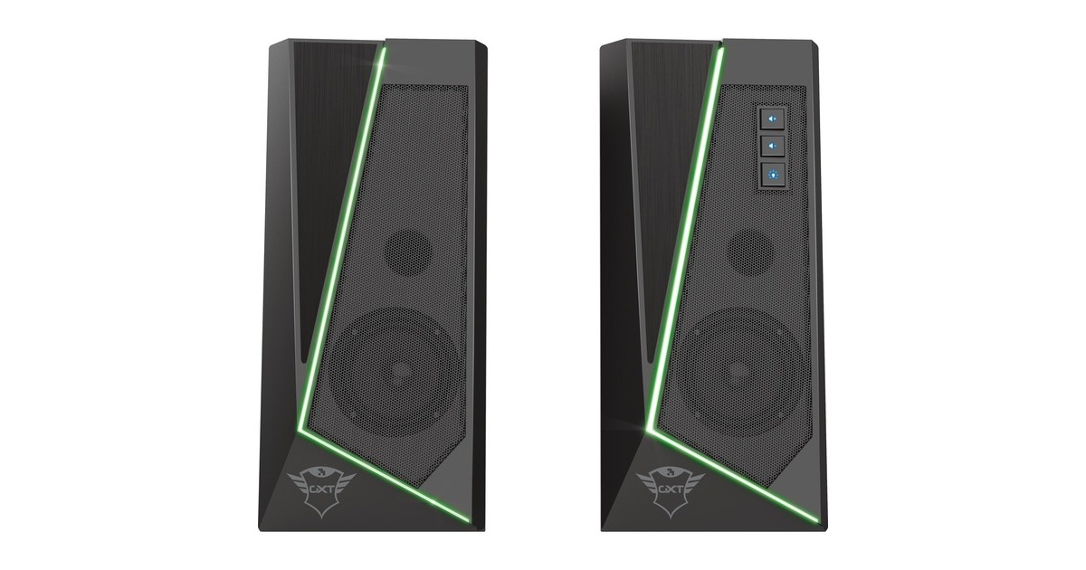 TrustGXT 609 ZOXA RGB-verlichte Speakerset pc-luidspreker  (Zwart, RGB led)