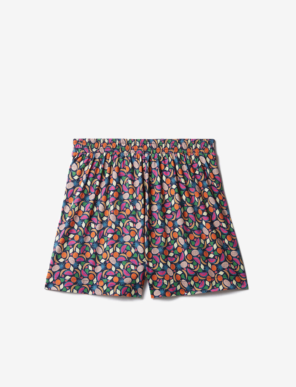 Short de pyjama - fruits agrumes bleu empire