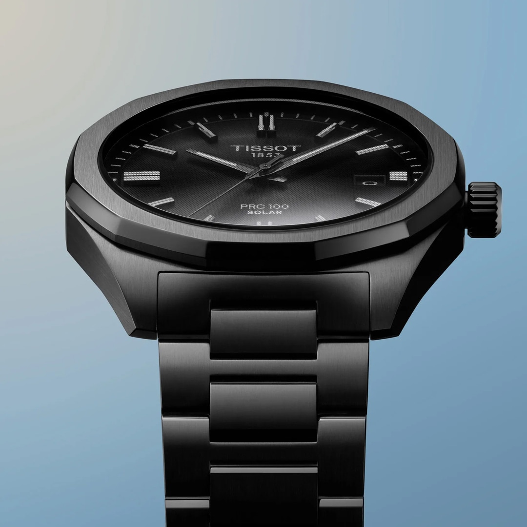 Tissot PRC 100 Solar Quartz 39mm Schwarz
