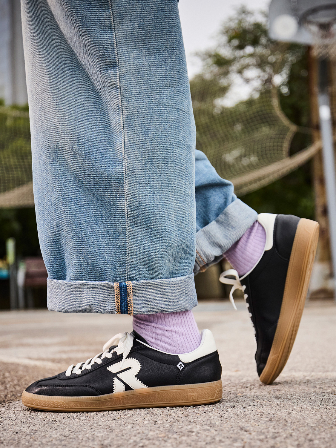 Rieker San Diego Leather Sneaker Women Black