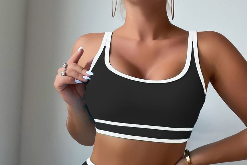Serendo - Set: Tweekleurige bikinitop + broekje