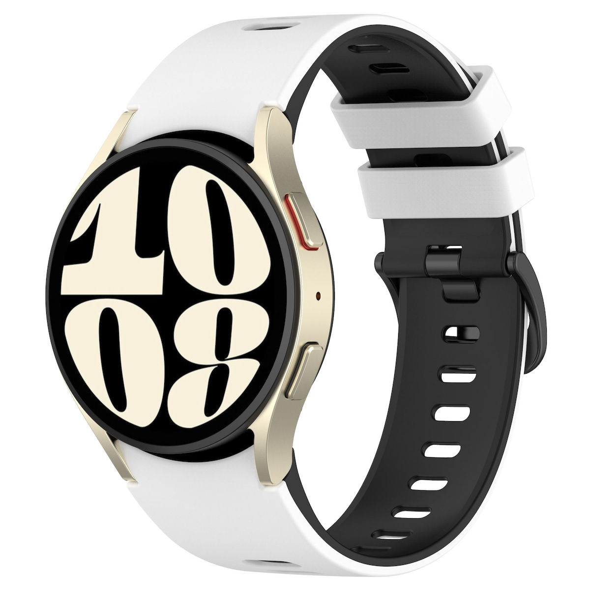 Tofarget klokkerem for Samsung Galaxy Watch 4/5/6/6 Classic Hvit