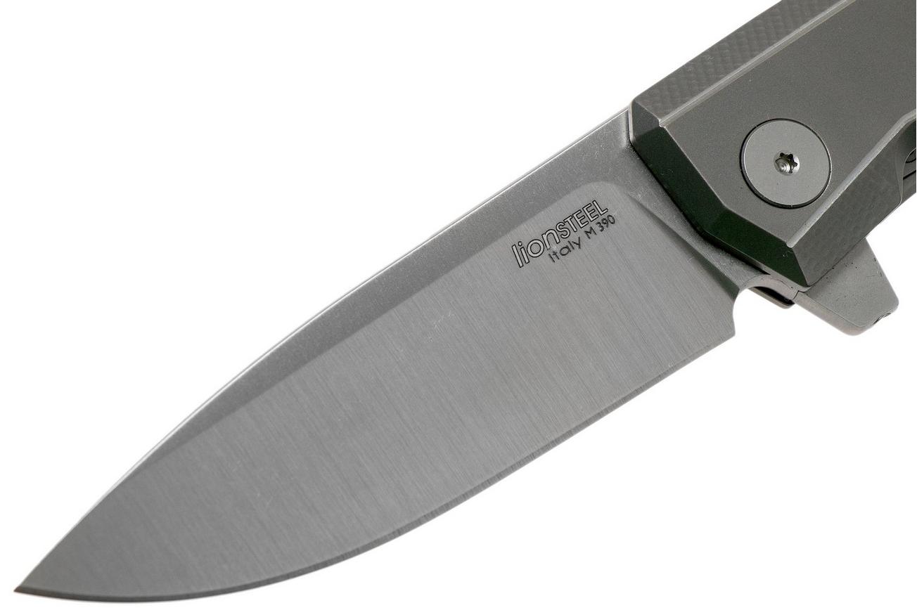 LionSteel Myto MT01-GY Grey Titanium zakmes, Molletta design