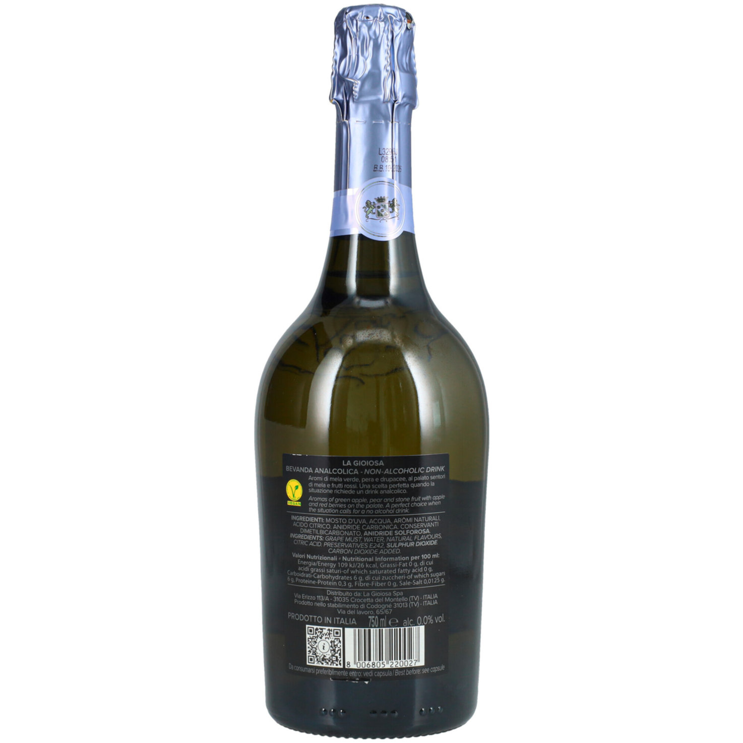 Italian Sparkling La Gioiosa et Amorosa, alkoholfrei -75cl