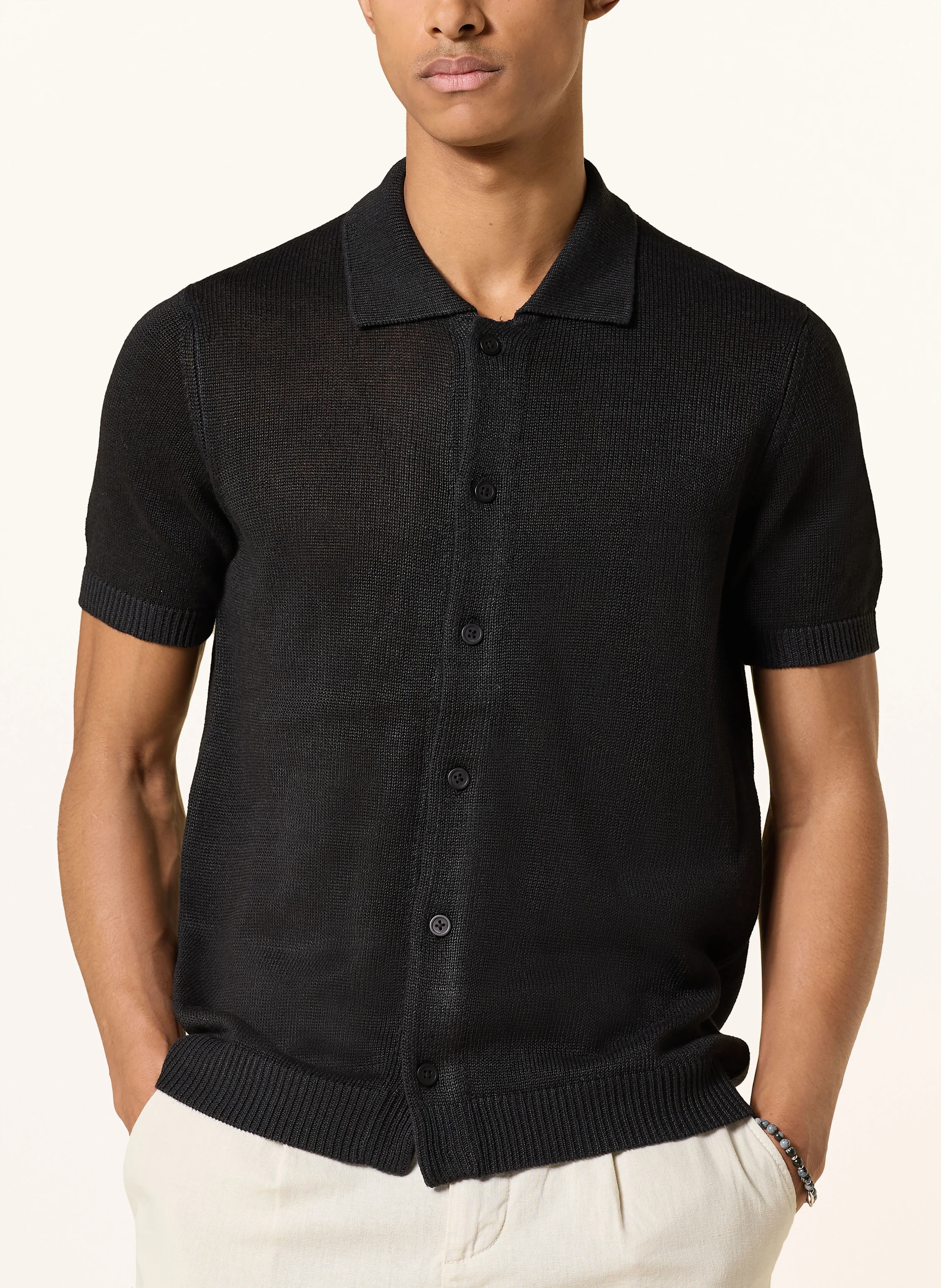 PAUL Strickhemd Comfort Fit aus Leinen