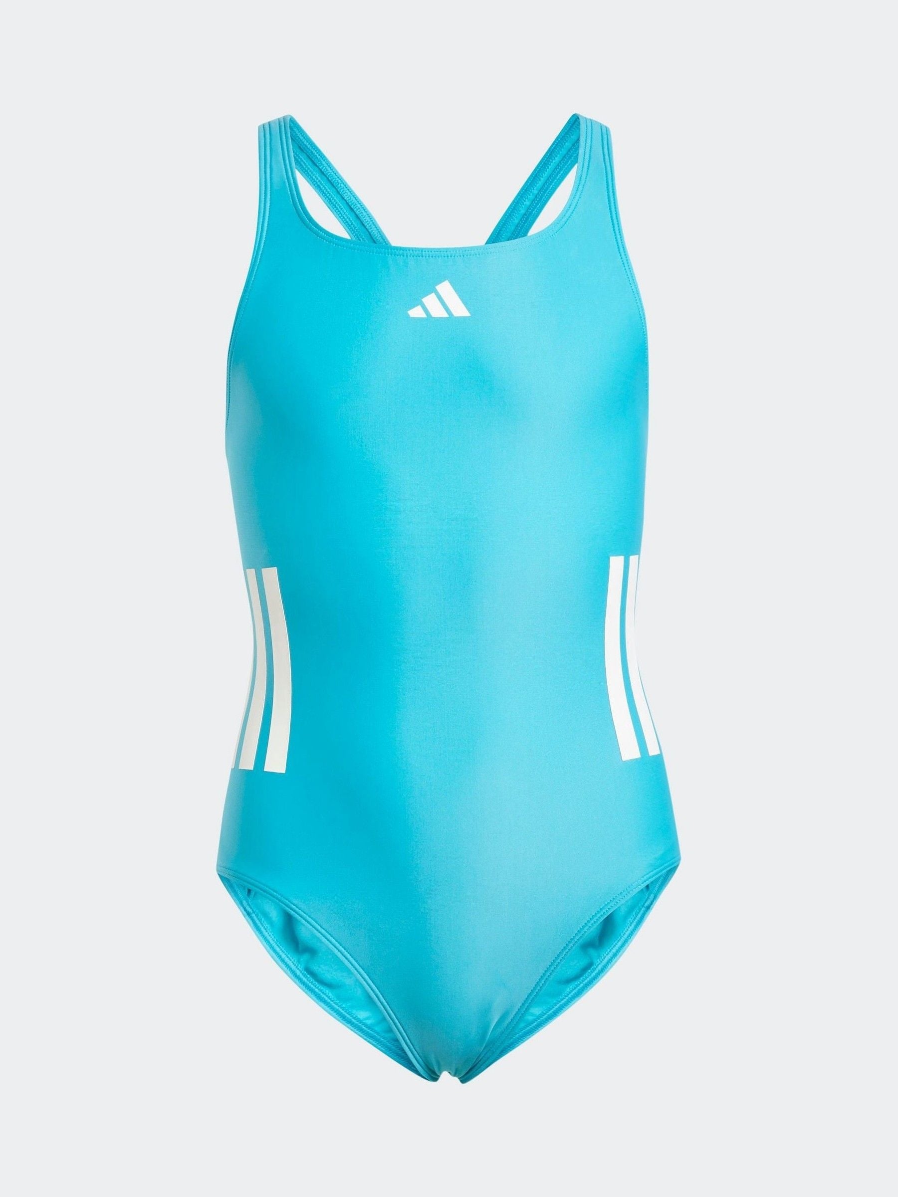 Groen - adidas 3badpak met C-rug en strepen voor kinderen