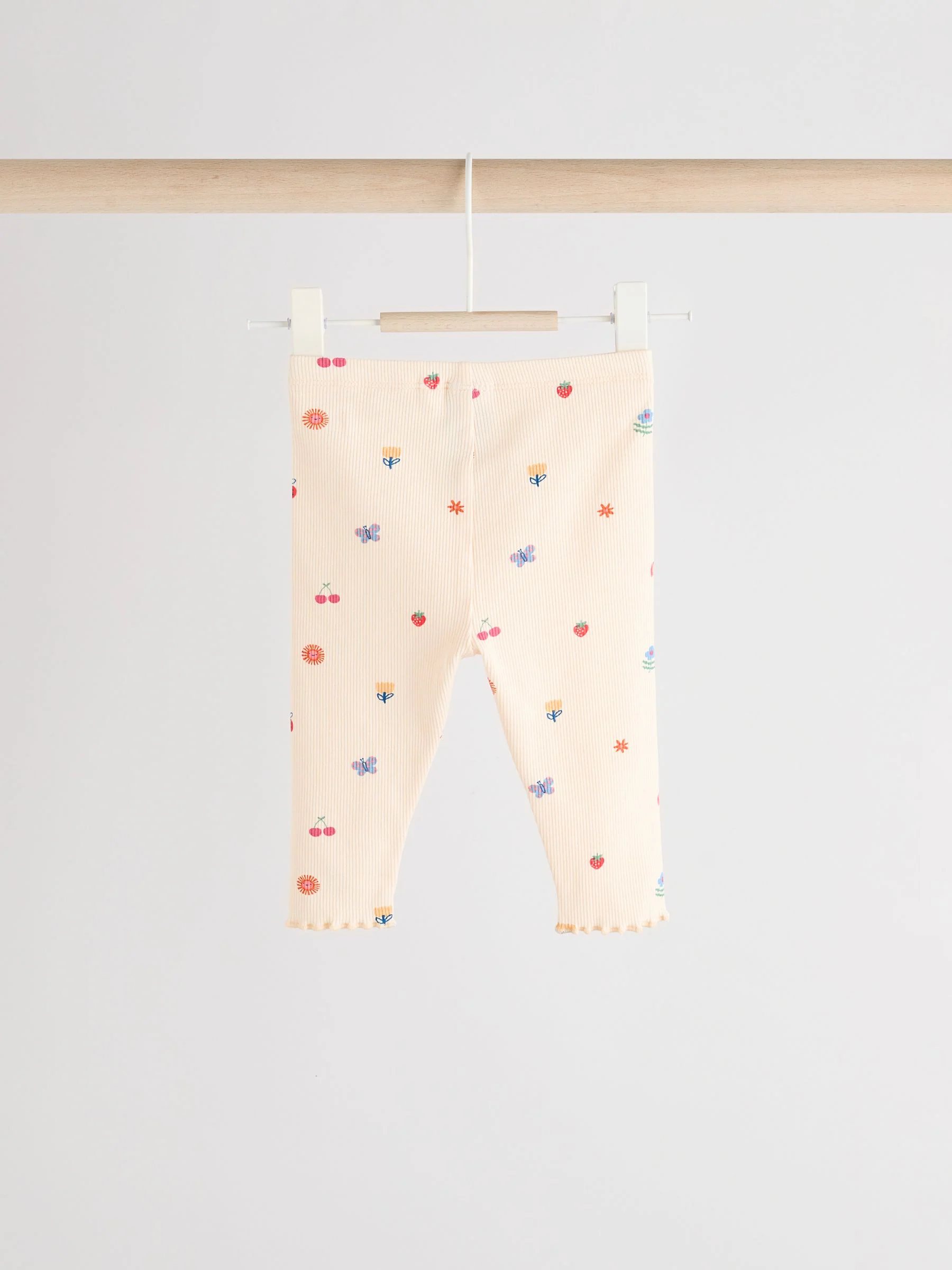 Roomkleurig met vrolijke figuurtjes - Top en Leggings 2 -delige Baby Set (0mnd-2jr)