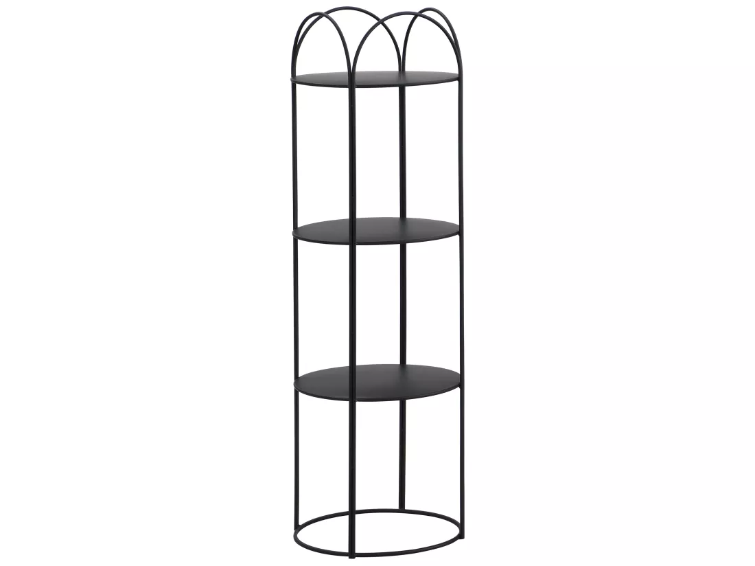 Etagère en métal - 3 tablettes - Noir - GRAZIELA