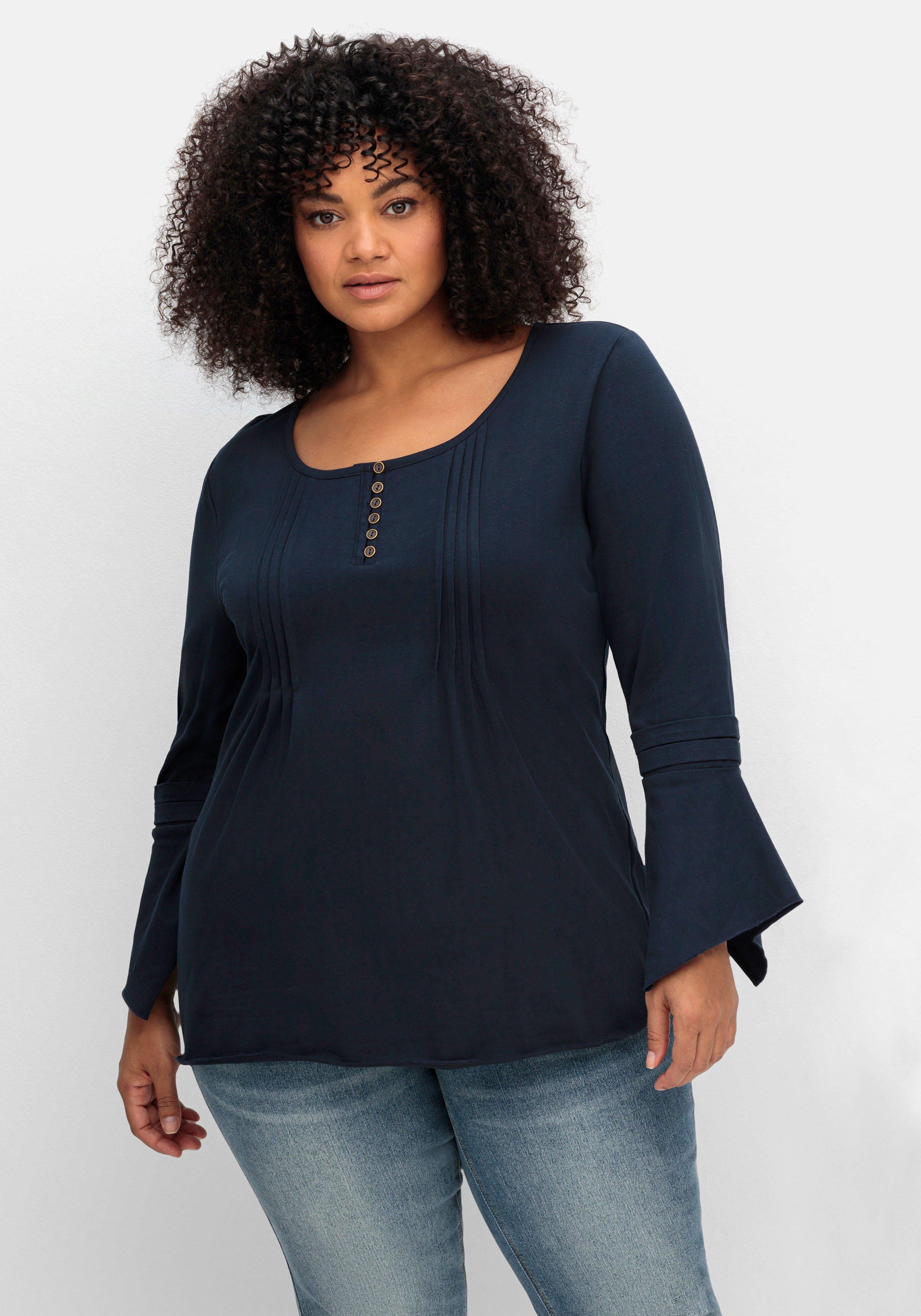 Langarmshirt mit Ärmeln in Zipfelform