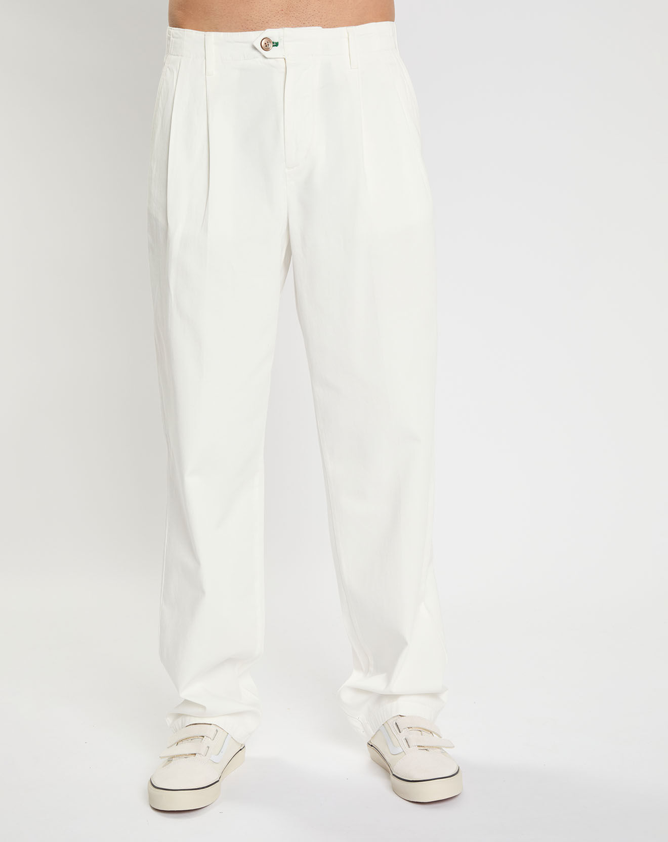 Tommy Hilfiger Pantalon large Shawn écru