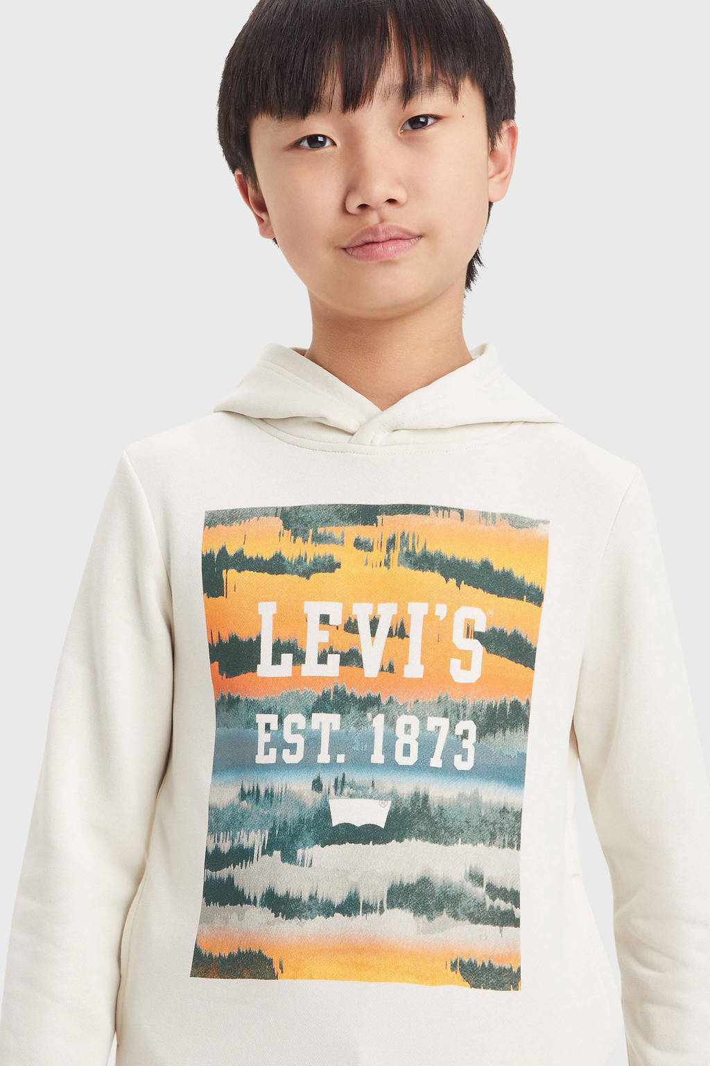 Levi's hoodie met printopdruk beige/multi
