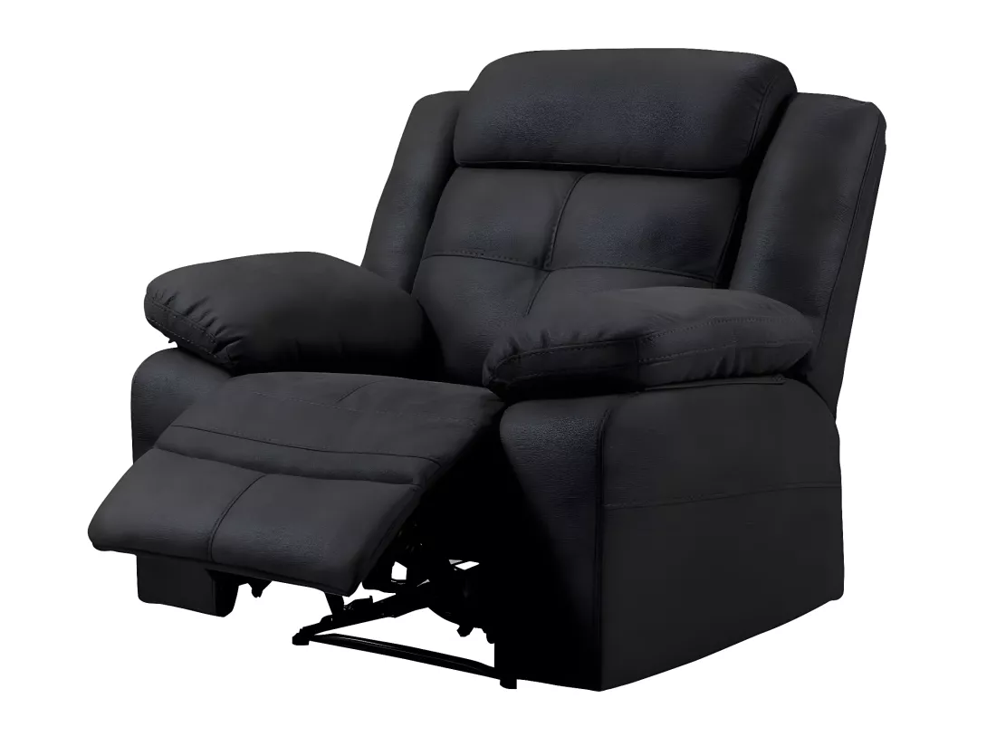 Fauteuil de relaxation électrique nubuck gris Pinya