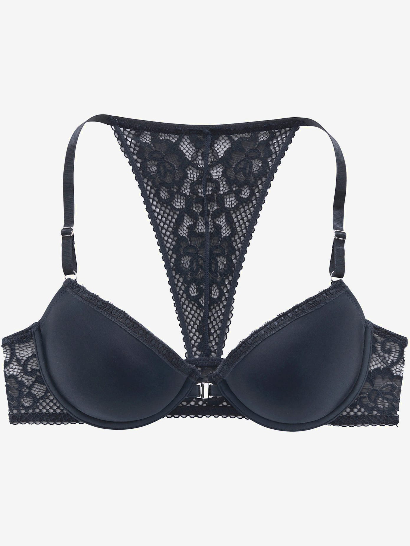 Soutien-gorge coques ravissant soutien-gorge spécial t-shirt avec fermeture pratique devant et superbe dos en dentelle