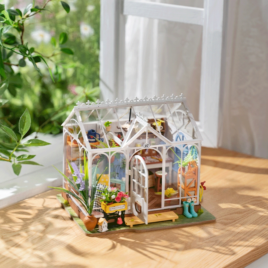 (240-tlg. Set) Rolife Modell Bausatz DIY Miniatur Haus mit Licht Home Deko für Erwachsene (DG163) - Dreamy Garden House