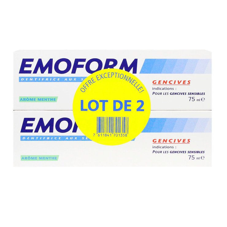 Emoform dentifrice gencives 2x75ml