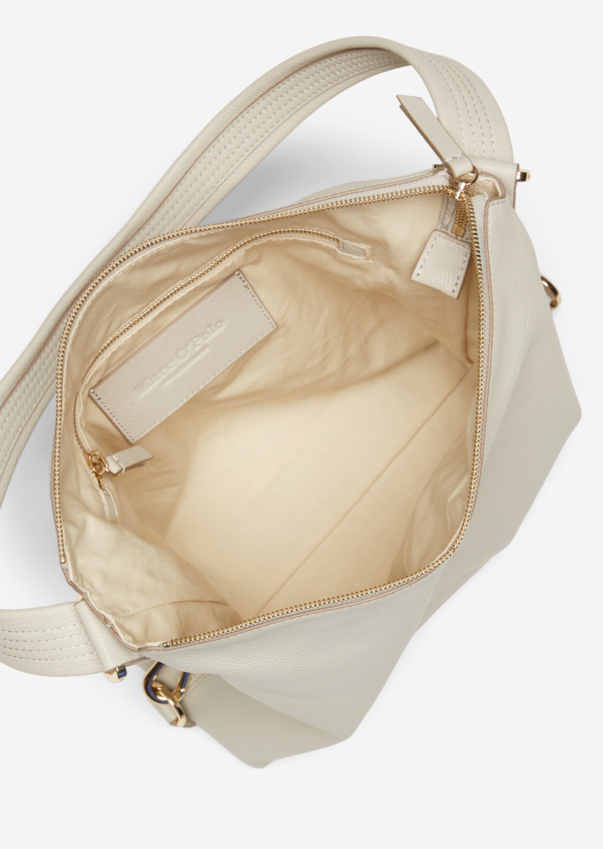 Hobo Bag medium aus fein genarbtem Leder