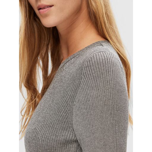 Selected Femme Lura Strikkjole, Medium Grey Melange, M