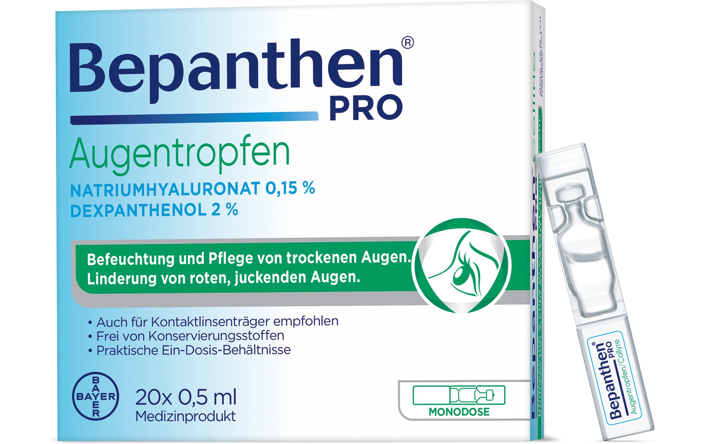 Augentropfen Bepanthen Pro 20 x 0.5 mlBeruhigende Augentropfen