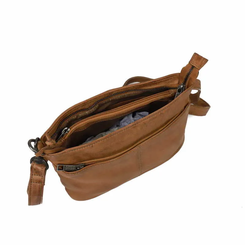BEAR DESIGN Umhängetasche Taupe Leder