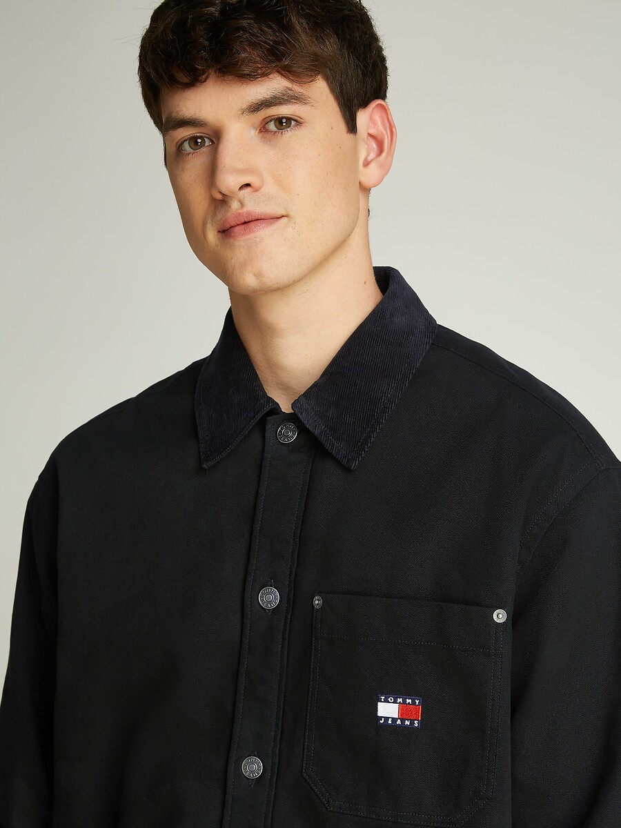 TOMMY JEANS<br>Camisa com gola de veludo