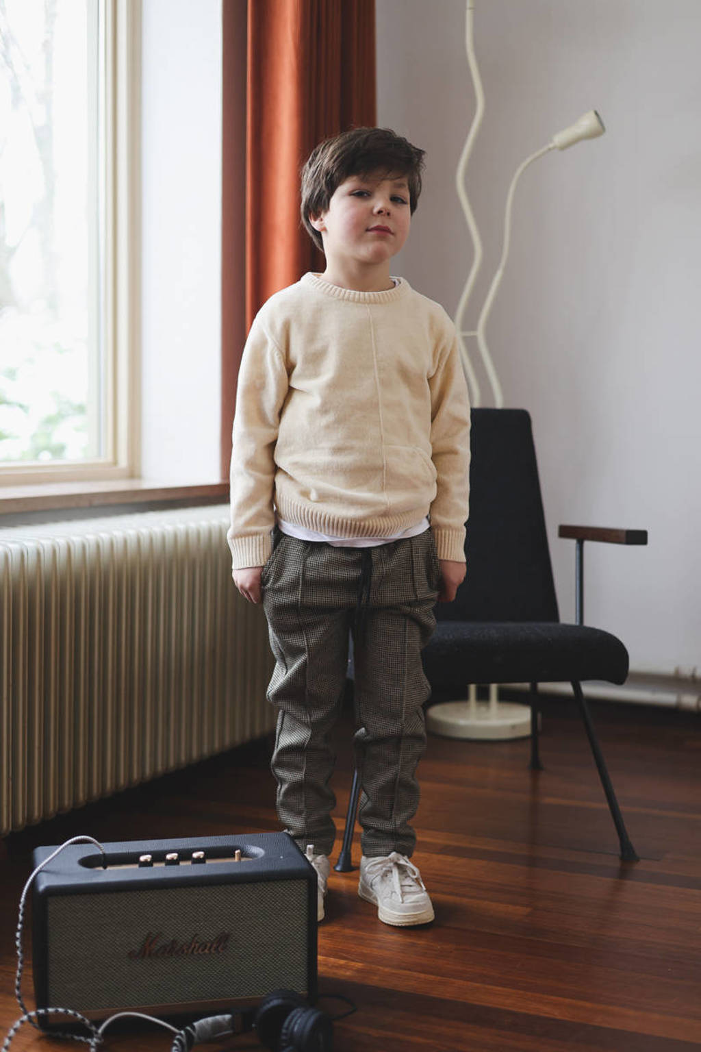 LEVV geruite broek NOX grijs/beige
