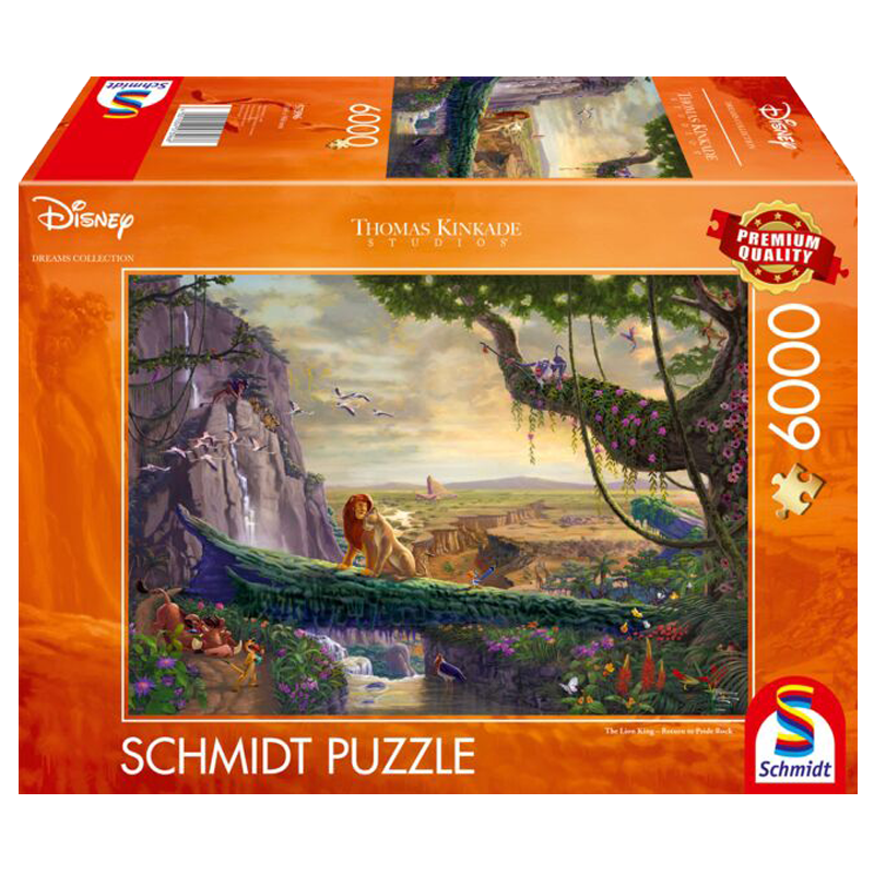 Puzzle 6000 pièces Kinkade - Le Roi lion, retour au rocher des lions