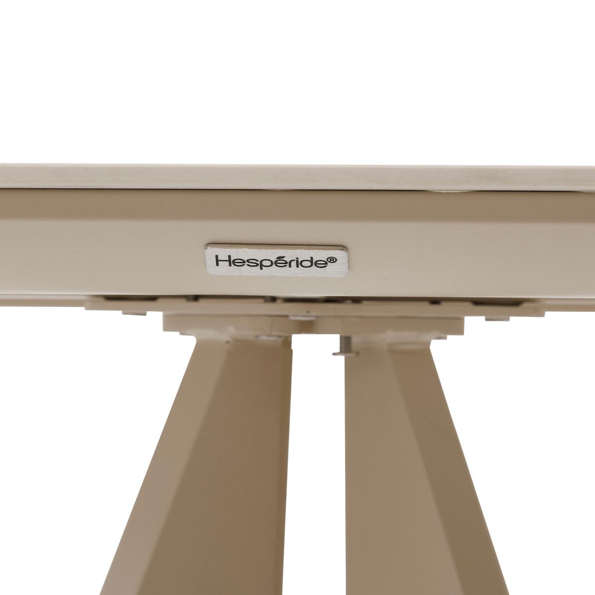 TABLE HAUTE TERZANO CARRE SEPIA ARGILE 2 PLACES