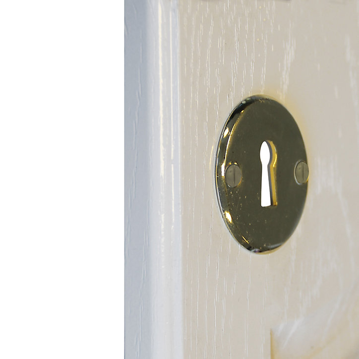 Rosace de fonction rond à visser à serrure GoodHome brillant or Ø48mm