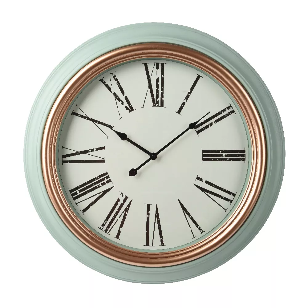 Horloge murale (D61 cm) Cornouailles Vert menthe