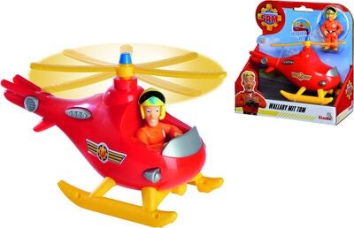 Helikopter Wallaby & Tom Figur Brannmann Sam