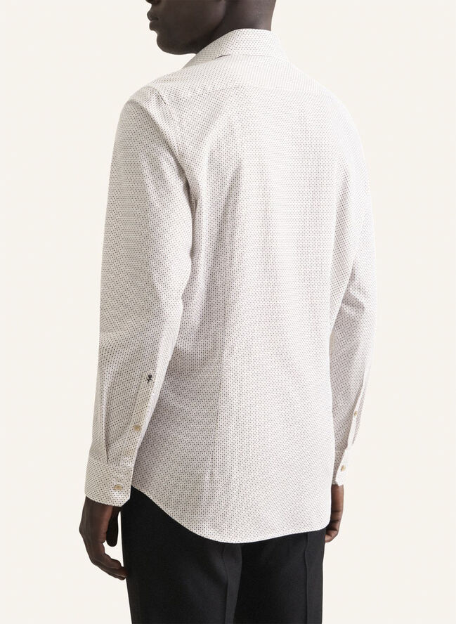 Seidensticker Business Shirt Slim Long sleeve Kent-Collar Print Grey