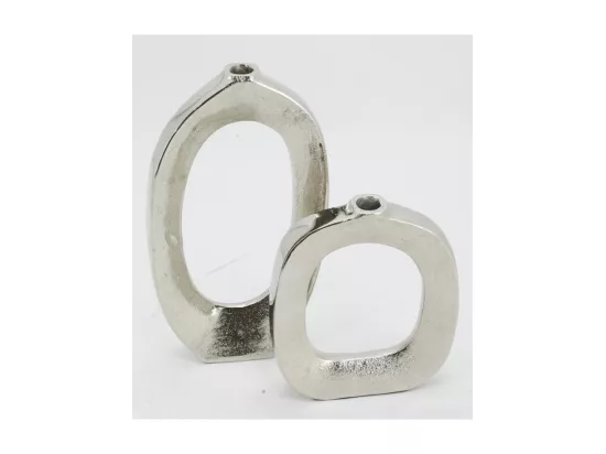 Vases cercle en aluminium (Lot de 2)