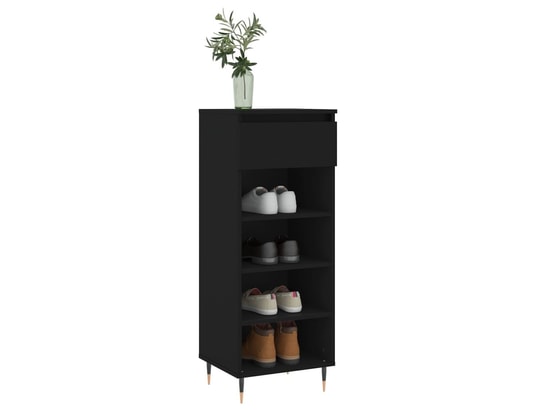 VIDAXL - Armoire à chaussures noir 40x36x105 cm bois d'ingénierie