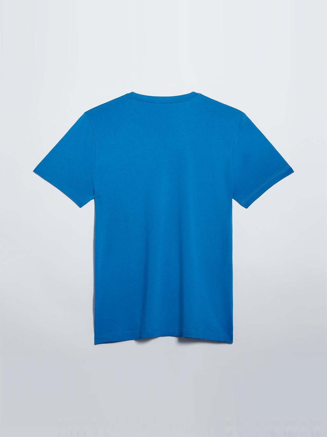 Tee Shirt Homme Print Coton Biologique Bleu