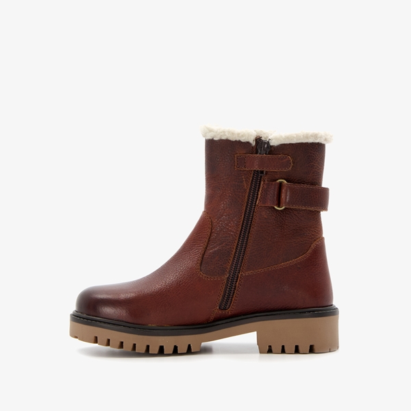Hush Puppies gevoerde leren meisjes enkellaarsjes