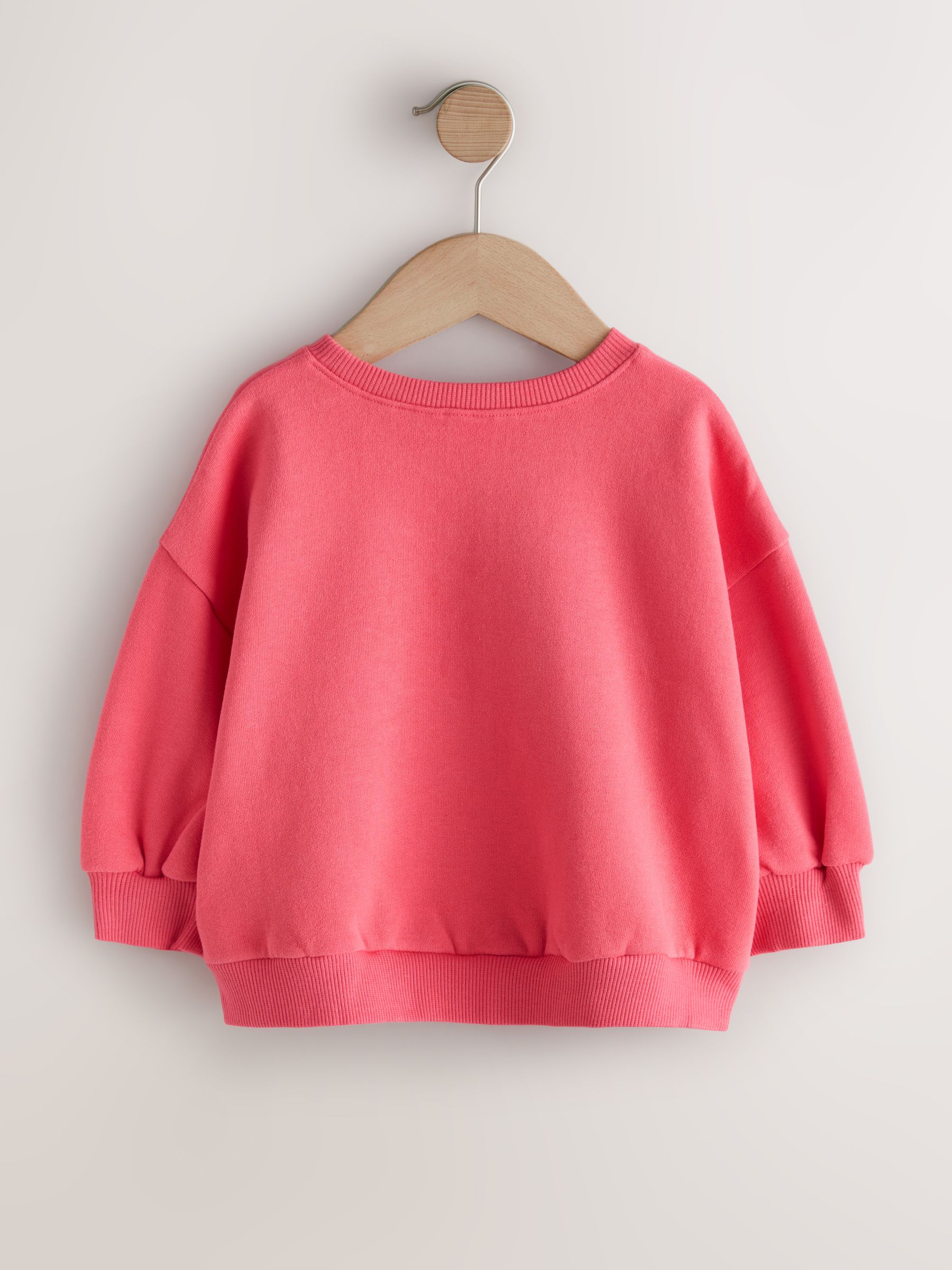 Rood met hond - Sweatshirt met ronde hals (3 mnd-7 jr)