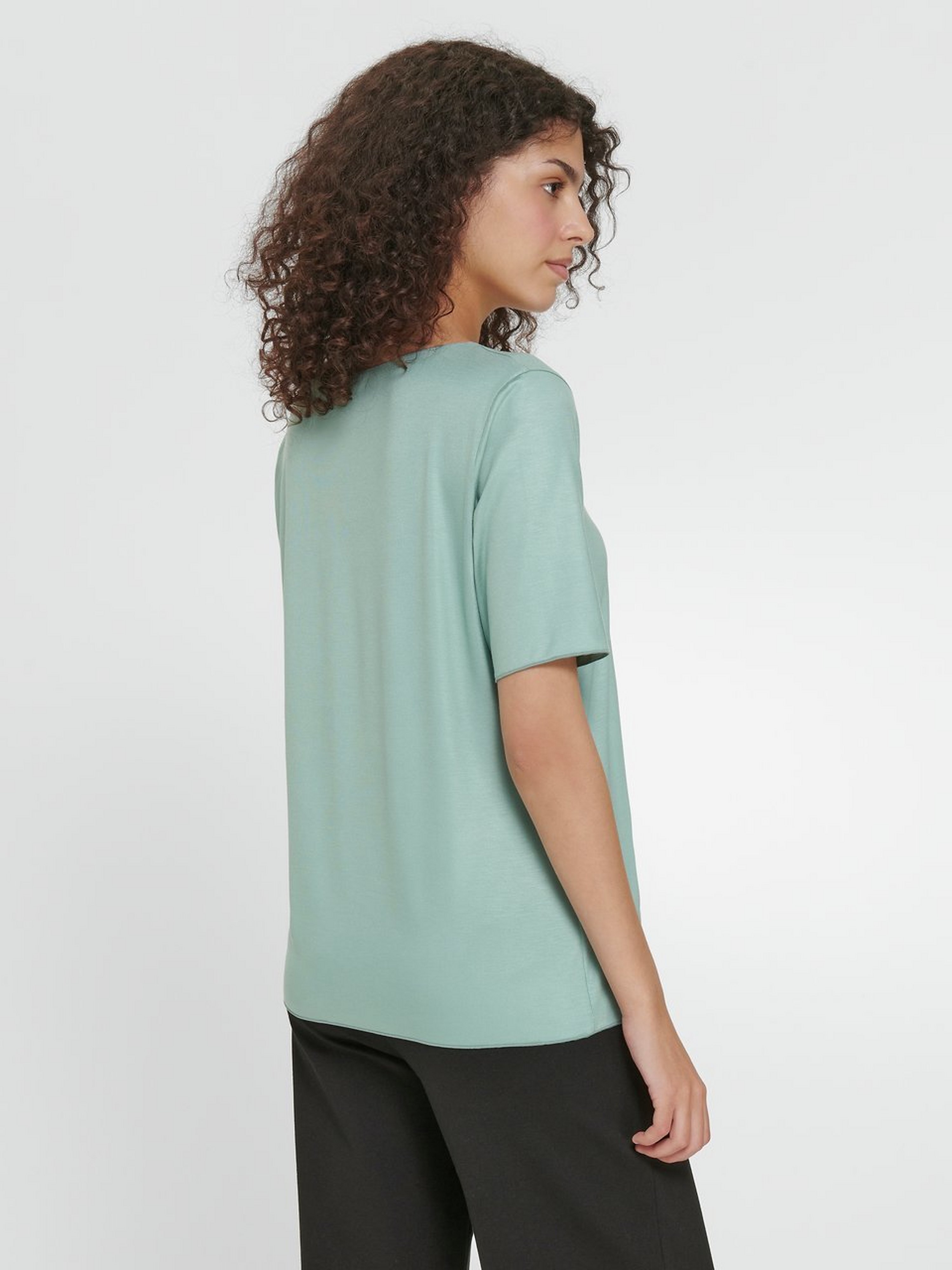 Rundhals-Shirt mit langem 1/2-Arm