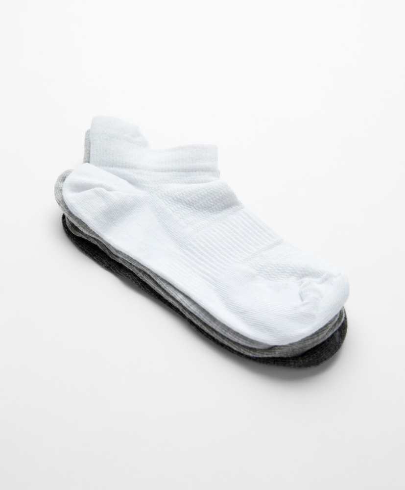 5 pares de meias de algodão para tênis esportivos