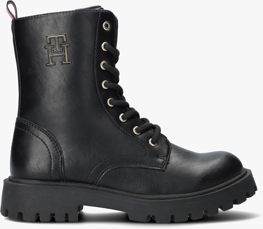 TOMMY HILFIGER zwarte tommy hilfiger veterboots 32392