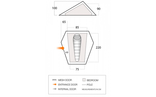 Vango Heddon Leichtzelt 1/2 Personen