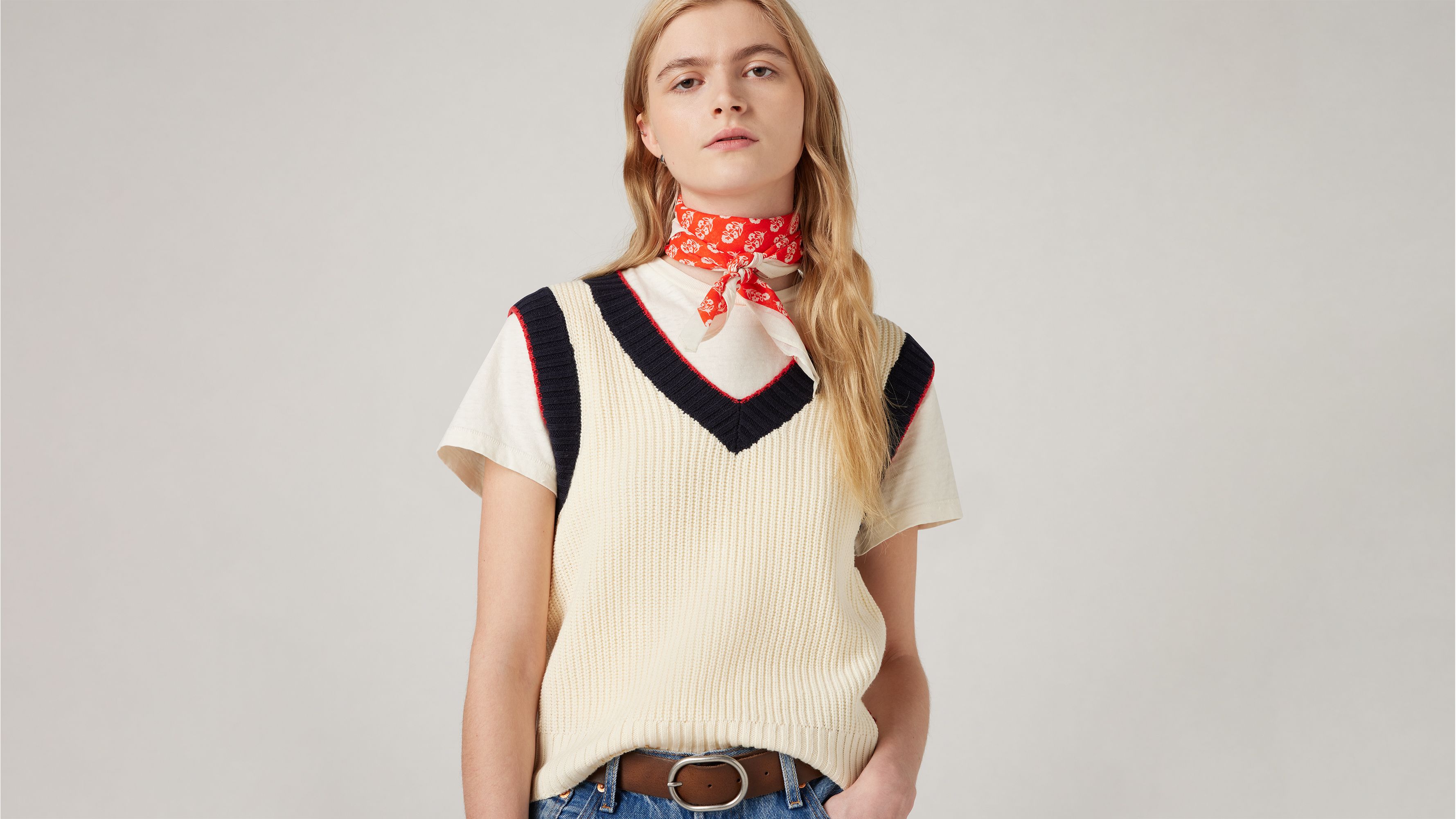 Pull sans manches Brynn - Sunny Cream - Cream
