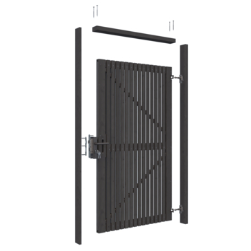 Tuinpoort pakket Andalusië verticaal zwart