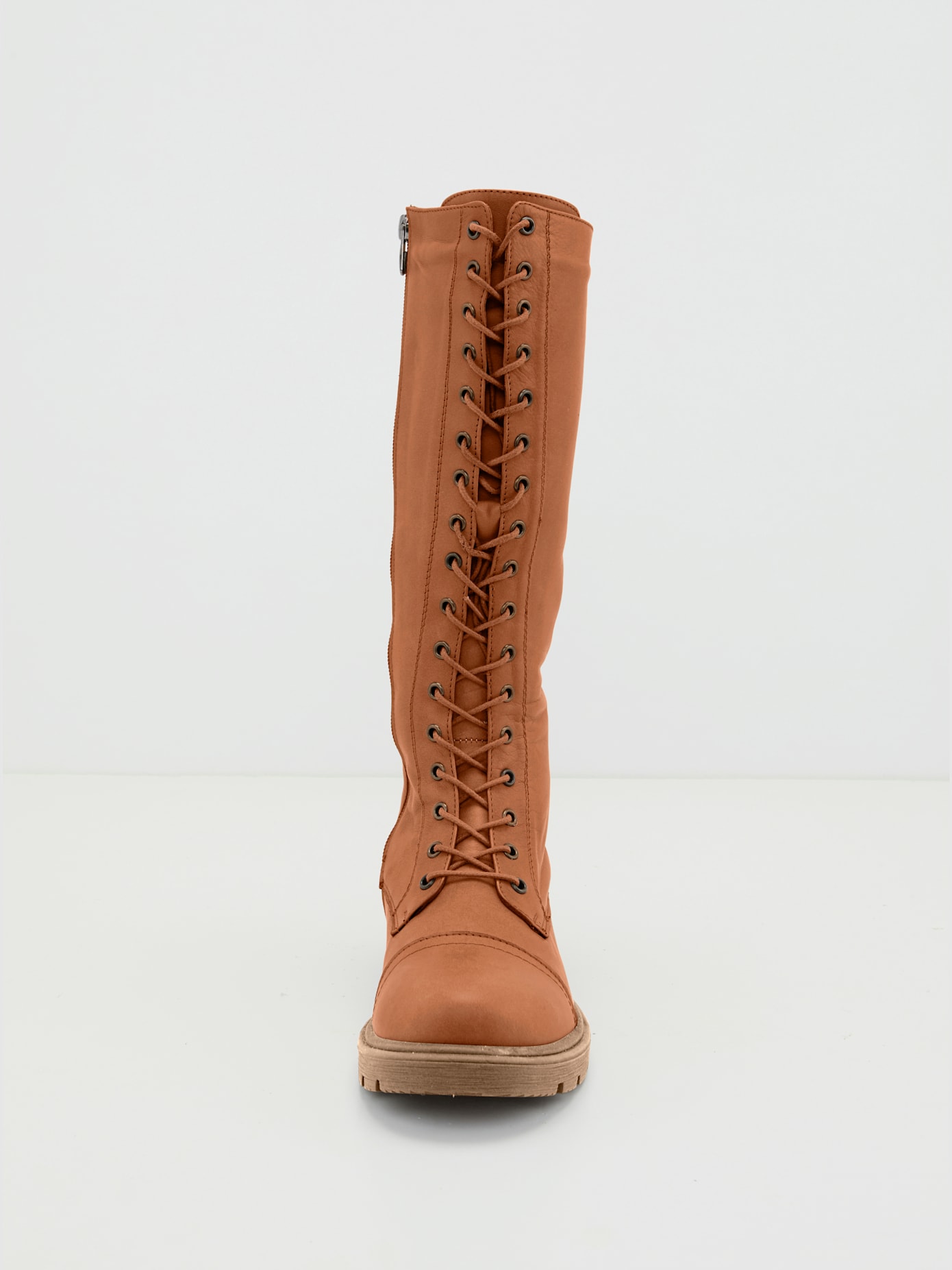 Bottes à lacets cuir nappa de vache
