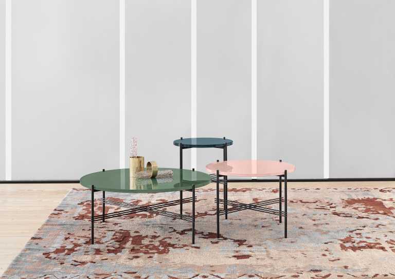 Gubi TS salontafel 105 zwart/groen marmer