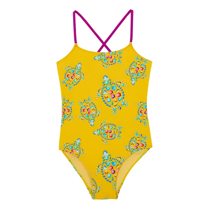 Vilebrequin Maillot 1 Pièce Gim Tortue | Jaune