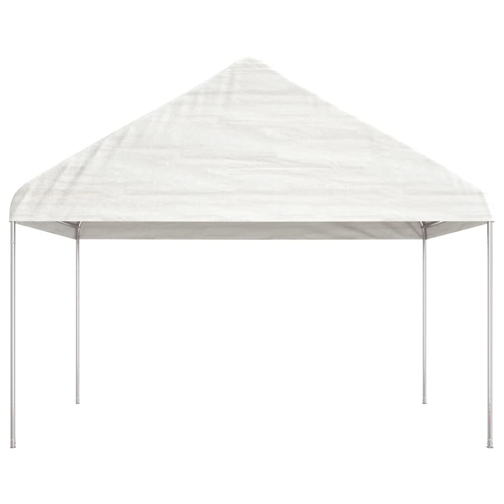Belvédère avec toit blanc 6,69x4,08x3,22 m polyéthylène